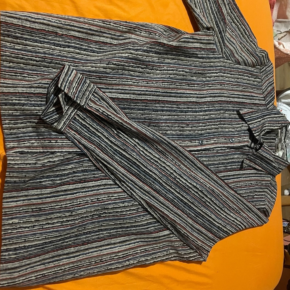 Vintage Button Up Striped Shirt